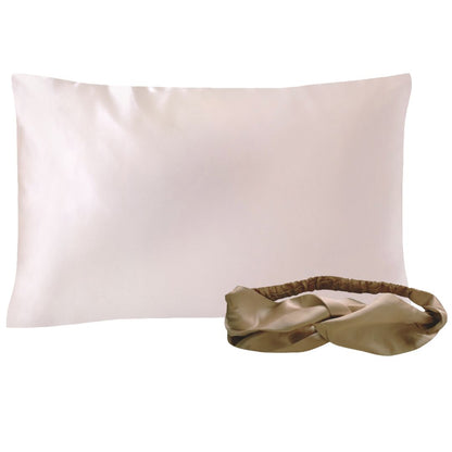 Pack - Silk pillowcase with zipper and Silk headband - 19 mommes