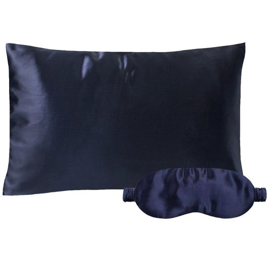 Silk pillowcase with zipper and mask small model - 19 mommes