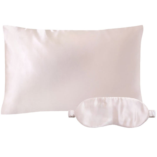 Pack - Silk pillowcase with zipper and small mask - 22 mommes