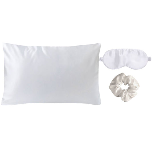 Sleep pack - Silk pillowcase with zipper + large model mask + scrunchie - 22 mommes